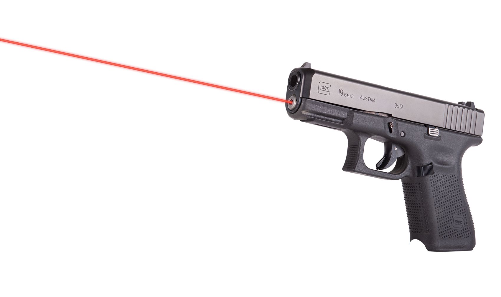 Laserový zaměřovač LaserMax Guide Rod - červený (Glock 19 Gen5)