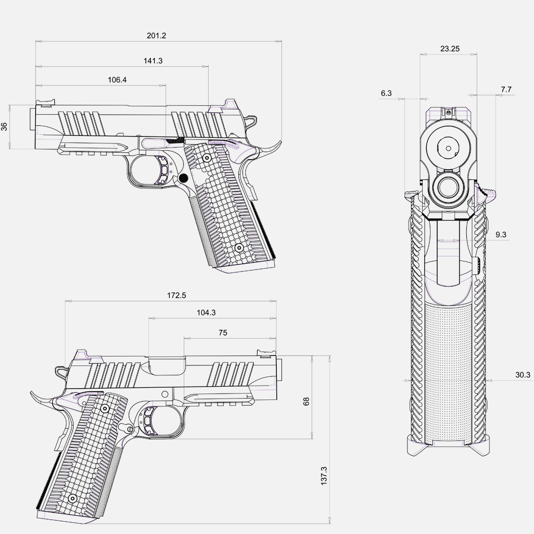 Pistole BUL 1911 EDC 4.25