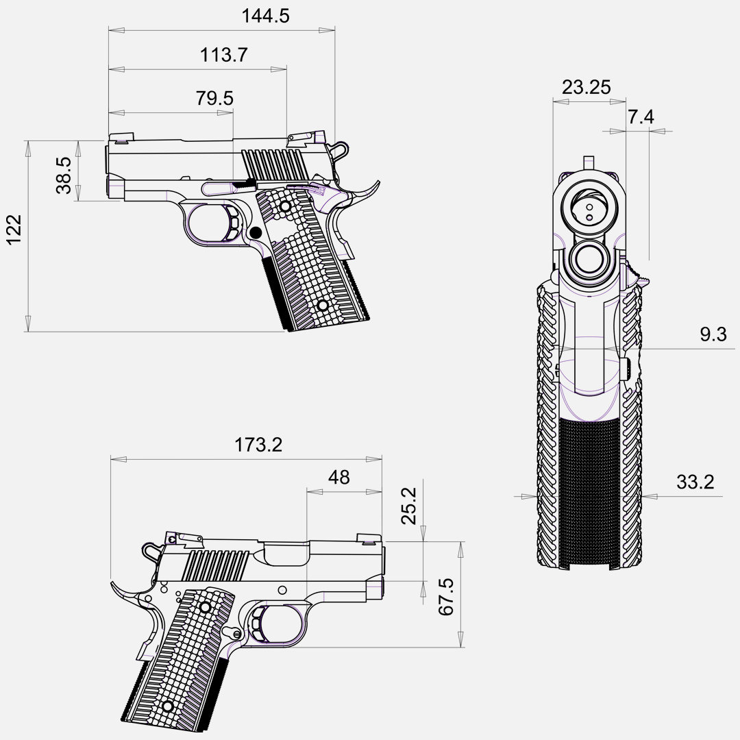 Pistole BUL 1911 Ultra, Black (9x19)