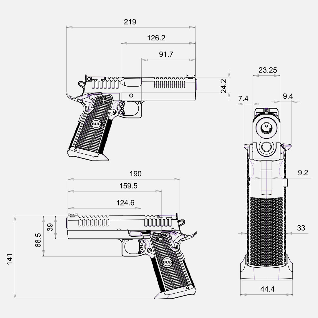 Pistole BUL SAS II AIR Stainless Steel (9x19)